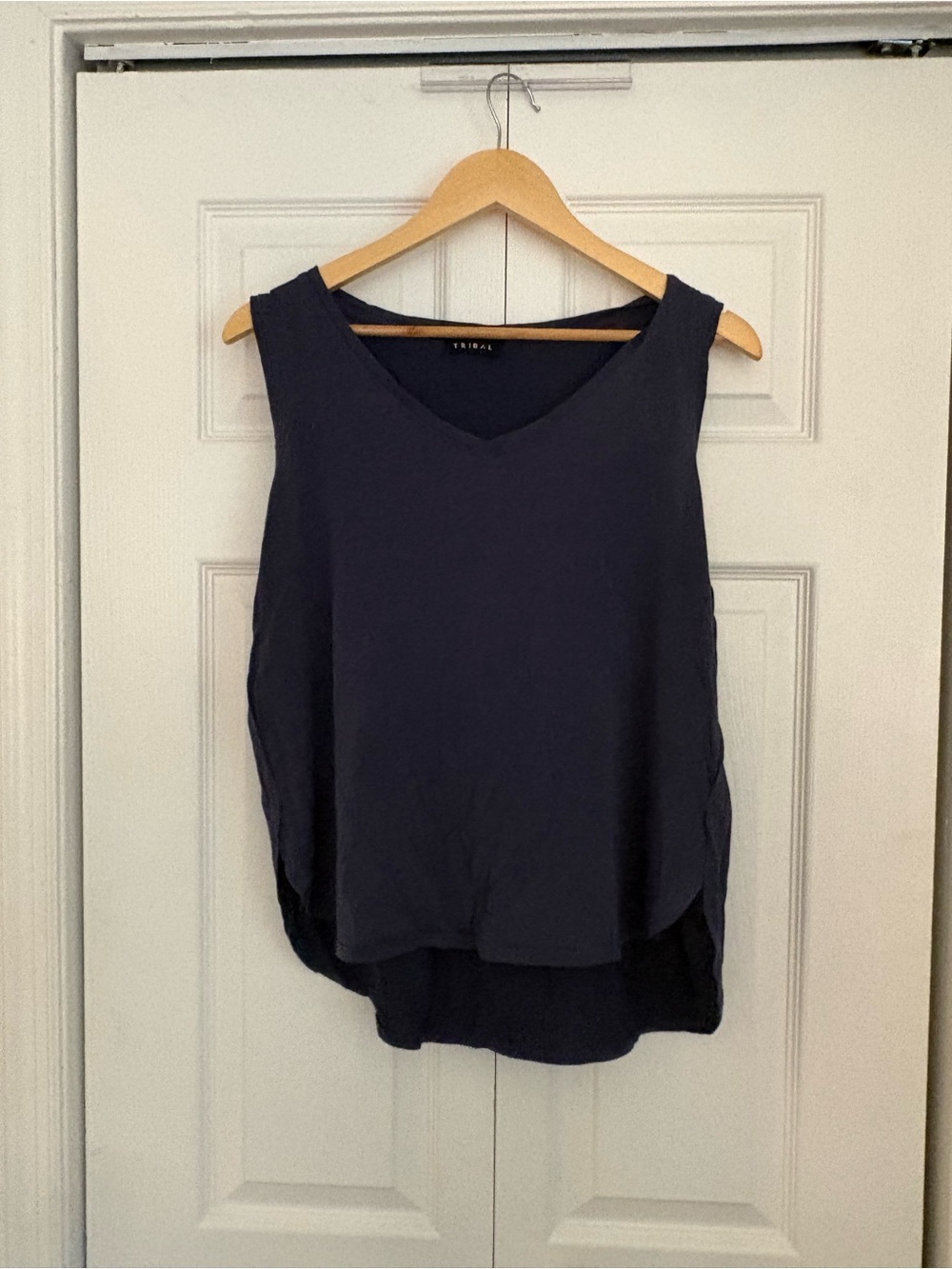 Tribal Midnight Navy V-Neck Sleeveless Tank